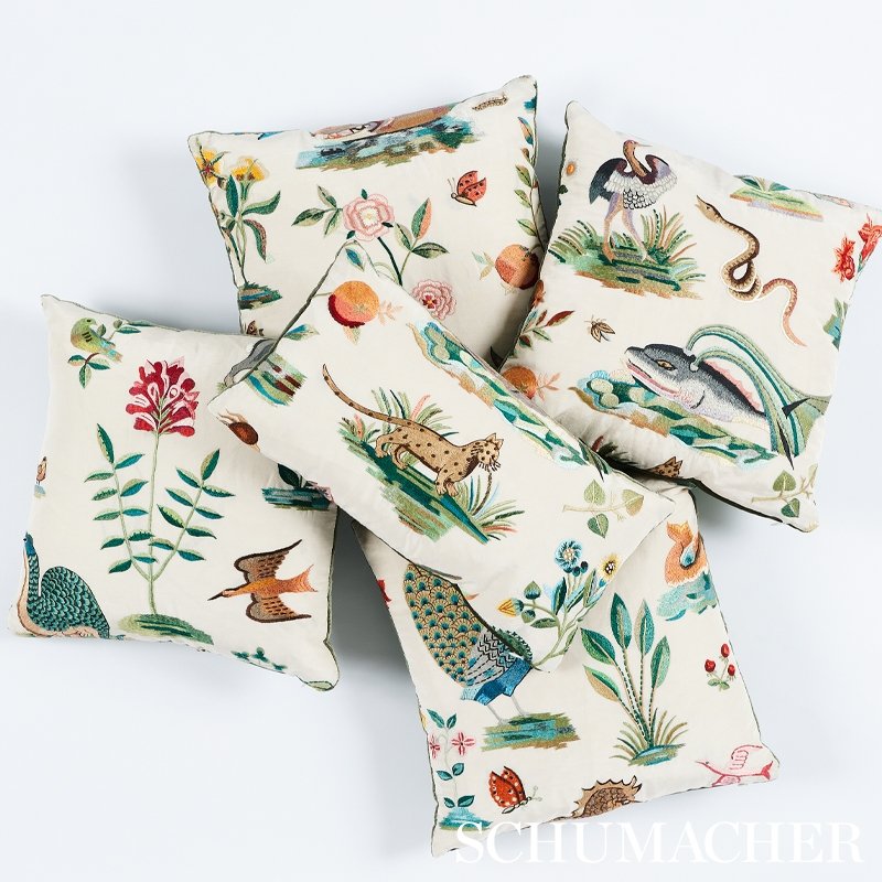 So17476018 Birds and Butterflies Pillow Multi On White By Schumacher Furniture and Accessories 1,So17476018 Birds and Butterflies Pillow Multi On White By Schumacher Furniture and Accessories 2,So17476018 Birds and Butterflies Pillow Multi On White By Schumacher Furniture and Accessories 3,So17476018 Birds and Butterflies Pillow Multi On White By Schumacher Furniture and Accessories 4