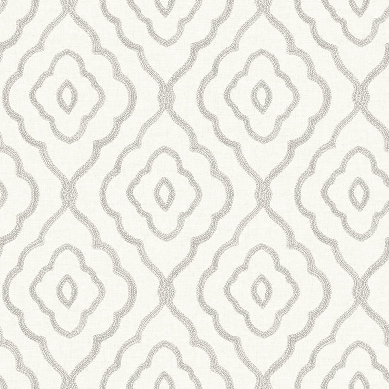 Order MB30905 Beach House Seaside Ogee Daydream Gray Ogee by Seabrook Wallpaper