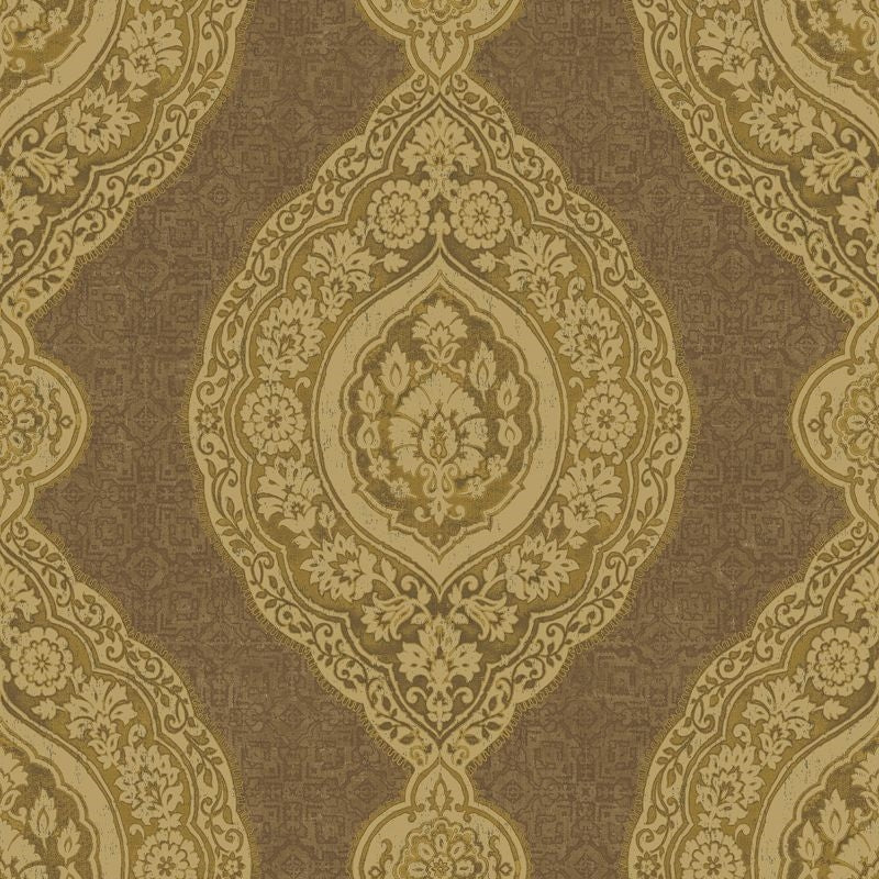 Sample RN70207 Jaipur 2 Oval Medallion Stripe Wallquest
