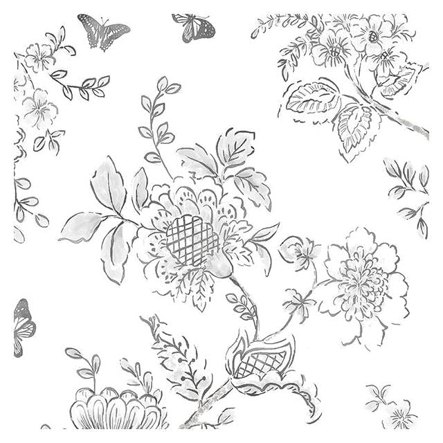 Looking FH37540 Farmhouse Living Butterfly Toile  by Norwall Wallpaper