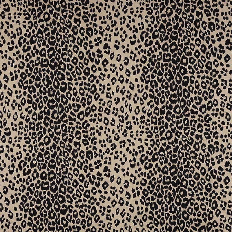 Purchase sample of 175725 Iconic Leopard, Ebony/Natural by Schumacher Fabric