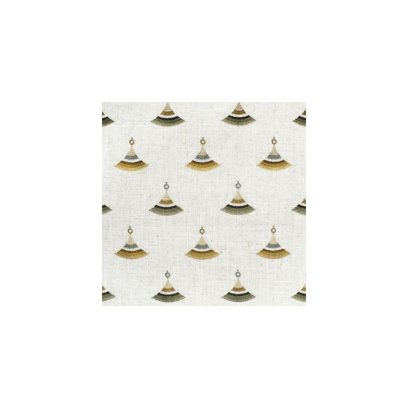 Save F2818 Moss Green Geometric Greenhouse Fabric