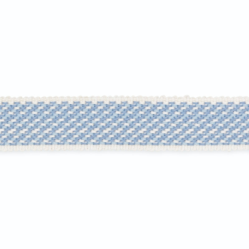 B145-2 | Nanette Braid, Ivory/Powder Blue - Schumacher Fabric