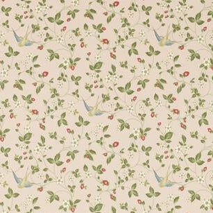 Looking F1606/01 Wild Strawberry Blush Linen Animal/Insects by Clarke And Clarke Fabric