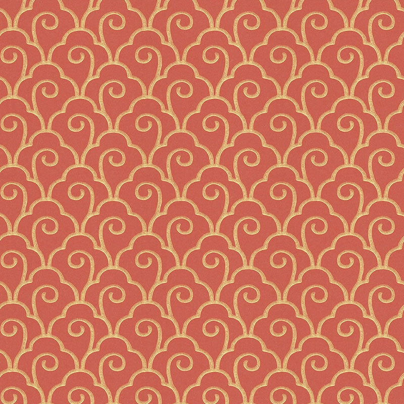 Sample - 5001053 Schumacher Wallpaper Scallop Filigree
