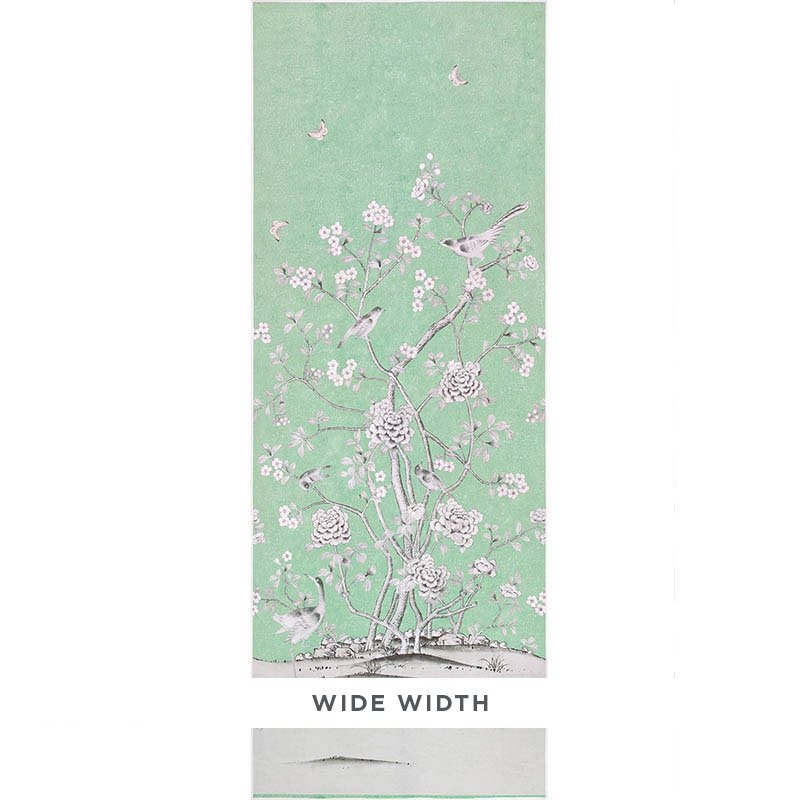 Find 5007123 Chinois Palais Aquamarine Schumacher Wallpaper