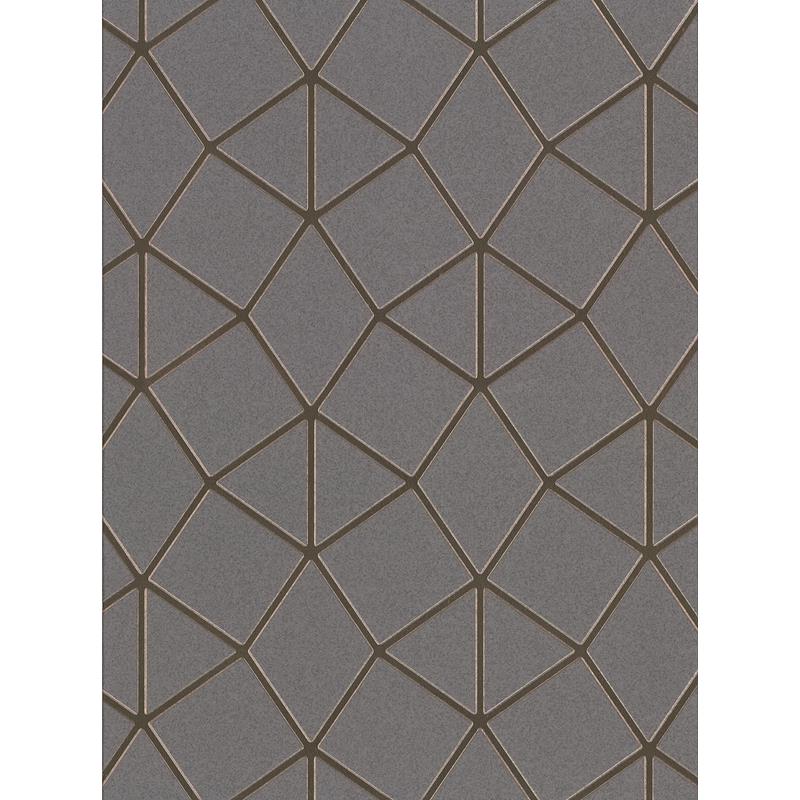 Sample 2904-42490 Fresh Start Kitchen and Bath, Albion Taupe Geometric Wallpaper by Brewster