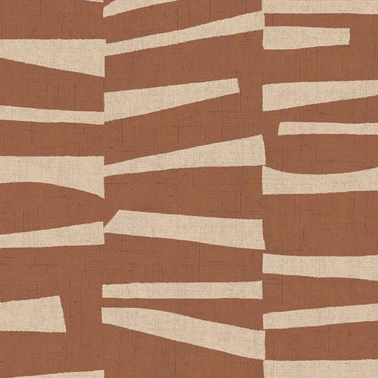 Select EJ318026 Twist Ode Rust Staggered Stripes Rust by Eijffinger Wallpaper
