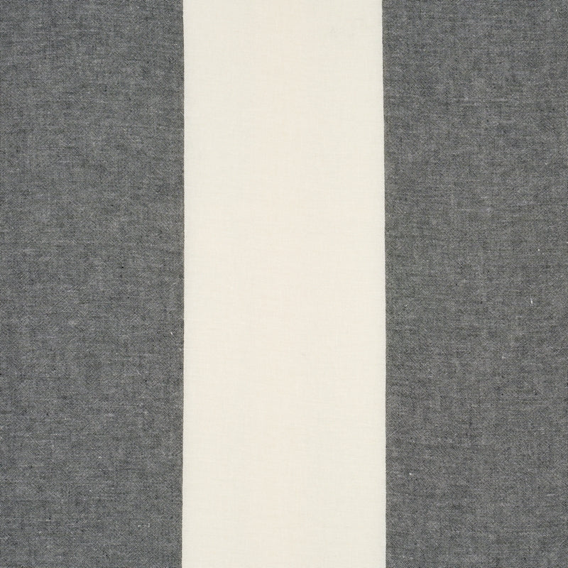 Shop 67944 Vista Linen Stripe Casement Carbon And White by Schumacher Fabric