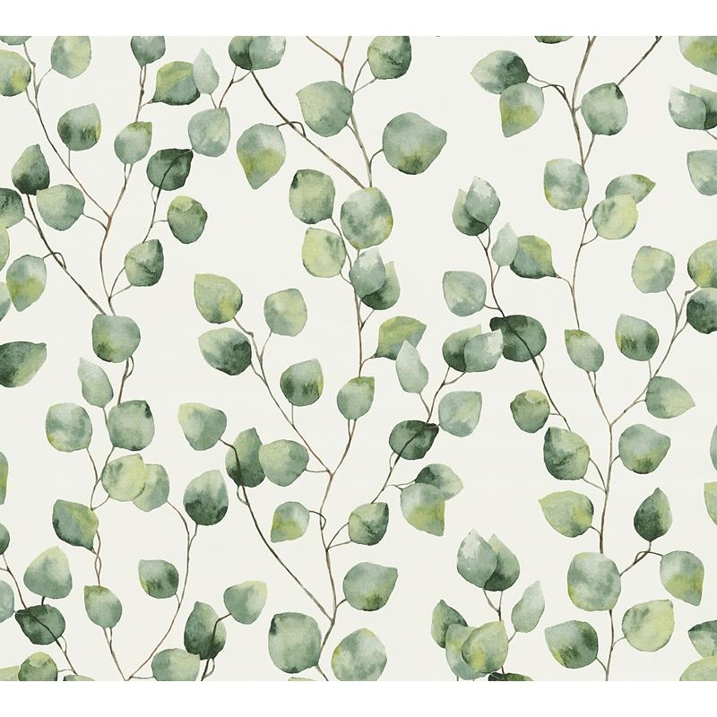 AS370441 AS Creation Hedera Green Painterly Vine Wallpaper by NuWallpaper