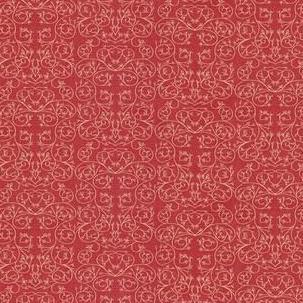 Buy GWF-3512.7.0 Garden Reverse Red Botanical by Groundworks Fabric