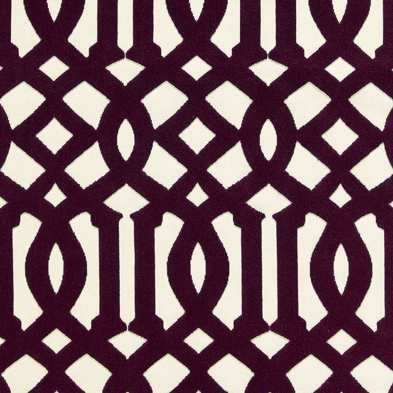 Purchase sample of 65592 Imperial Trellis Velvet, Byzantine by Schumacher Fabric