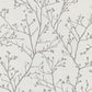 Acquire 2976-86453 Grey Resource Koura Silver Branches Silver A-Street Prints Wallpaper