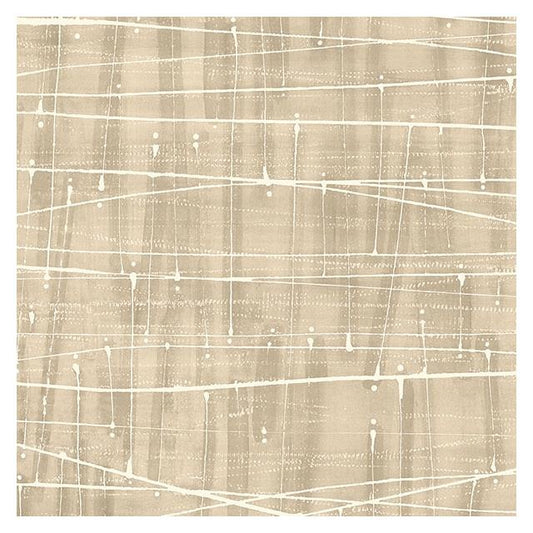 Search FW36855 Fresh Watercolors Neutral Meander Wallpaper Cream & Browns  by Norwall Wallpaper