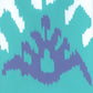 Sample 302830W-08WP Kazak, Aqua Lilac by Quadrille Wallpaper