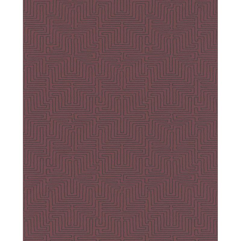 Sample 376061 Siroc, Kairo Maroon Geometric Wallpaper by Eijffinger