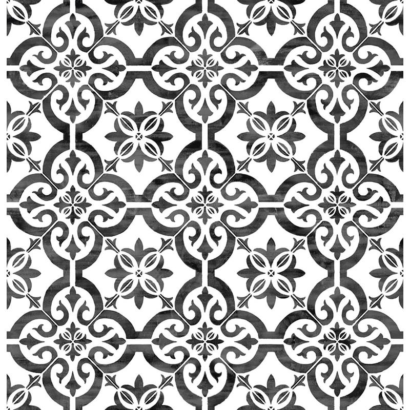 Find LN21200 Luxe Haven Porto Tile Onyx by Lillian August Wallpaper
