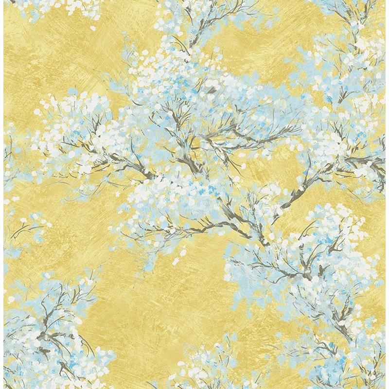 Buy FI71103 French Impressionist Blue Cherry Blossom by Seabrook Wallpaper