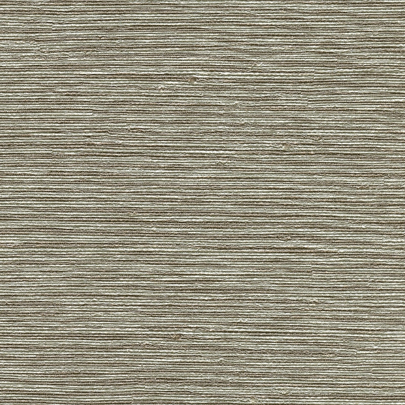 Sample 2758-8045 Textures and Weaves, Mabe Taupe Faux Grasscloth Wallpaper by Warner