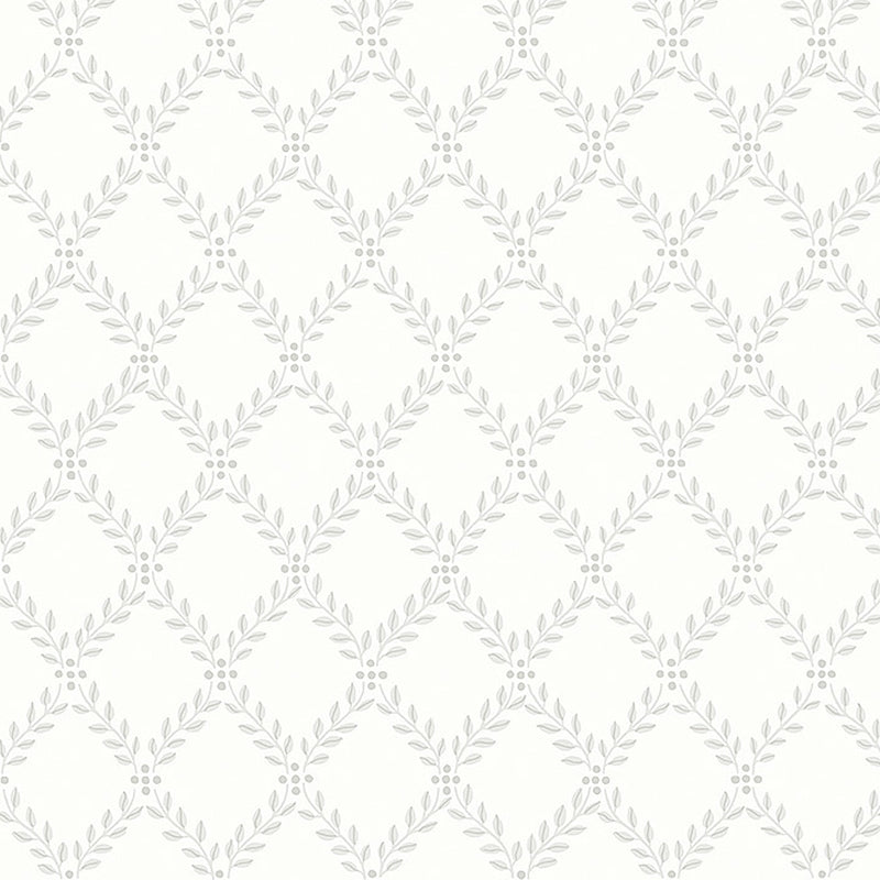 Sample 7670 Trellis Leaves, Grey By Borastapeter Wallpaper