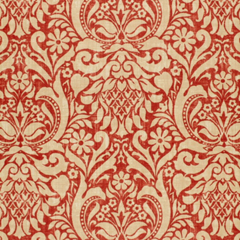 Acquire 173342 Valencay Damask Terracotta by Schumacher Fabric