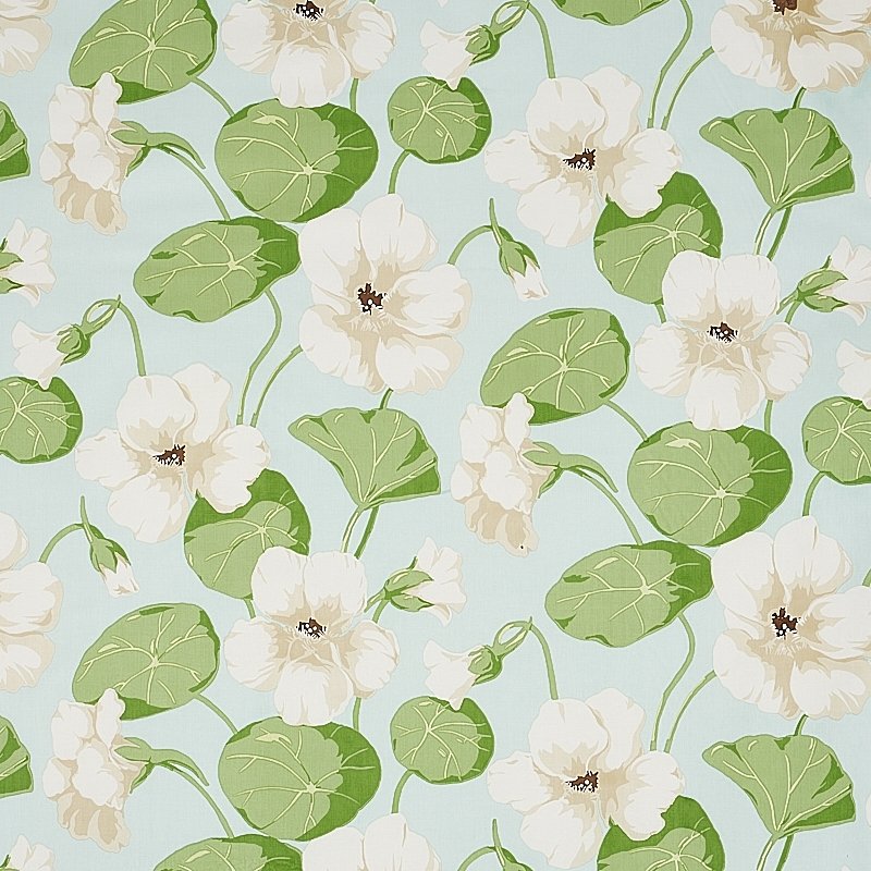 Purchase sample of 179491 Nasturtium, Sky by Schumacher Fabric