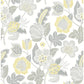 Sample 4081-26341 Happy, Jana Light Grey Jacobean by A-Street Prints Wallpaper