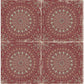 Sample RY30710 Boho Rhapsody, Mandala Boho Tile Cabernet and Aloe Green Seabrook Wallpaper