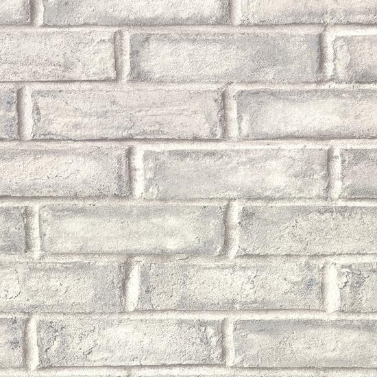 Find 2921-50108 Warner Textures IX 2754 Main Street Appleton Grey Faux Weathered Brick Wallpaper Grey by Warner Wallpaper