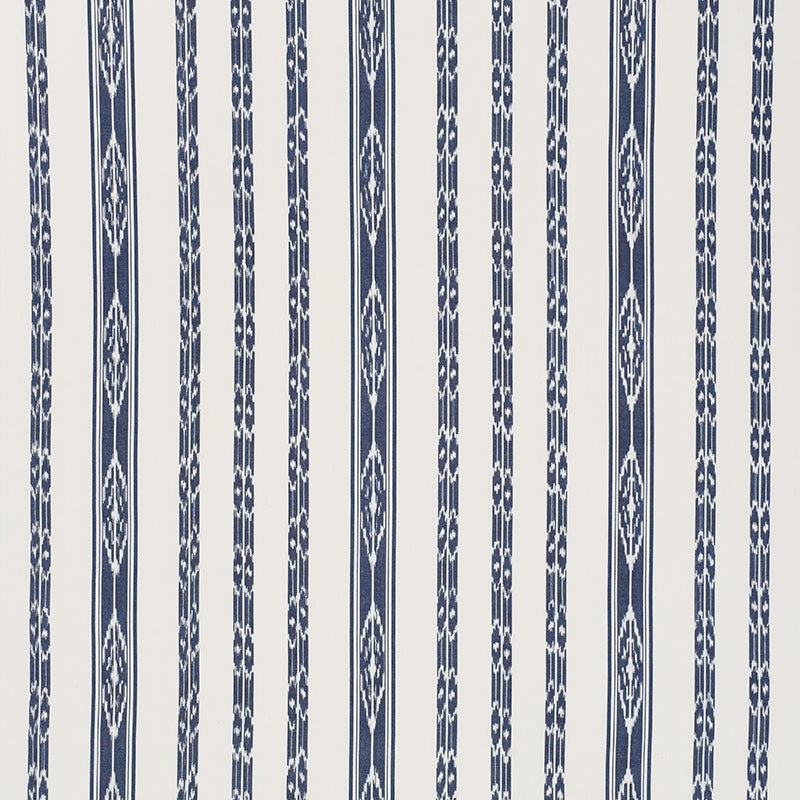 Purchase sample of 71980 Mariam Ikat, Navy by Schumacher Fabric