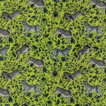 View F1479/04 Protea Velvet Lime Animal/Insect by Clarke And Clarke Fabric