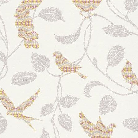 Purchase 721751 Funky Flair Grey Birds by Washington Wallpaper