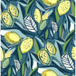 Sample 4014-26422 Seychelles, Meyer Blue Citrus Wallpaper by A-Street Prints Wallpaper