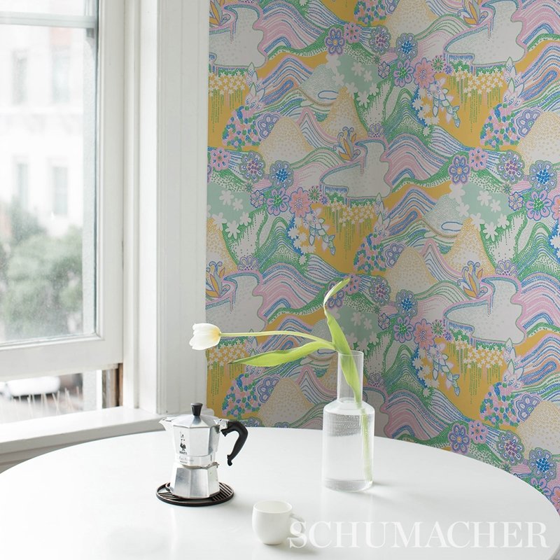 Find 5013550 Daisy Chain Light Multi Schumacher Wallcovering Wallpaper
