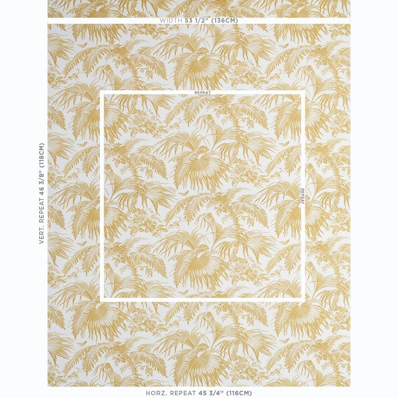 Purchase 179510 Toile Tropique Gold Schumacher Fabric