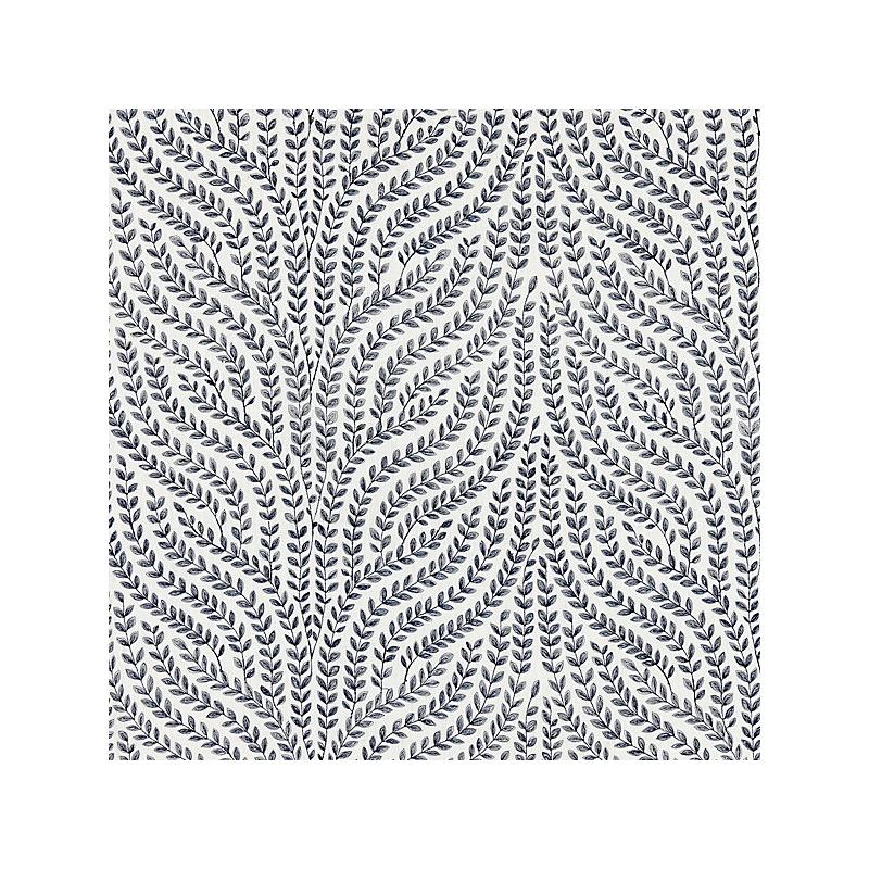 Sample 27125-003 Willow Vine Embroidery, Navy - Scalamandre Fabric (SC 000327125)