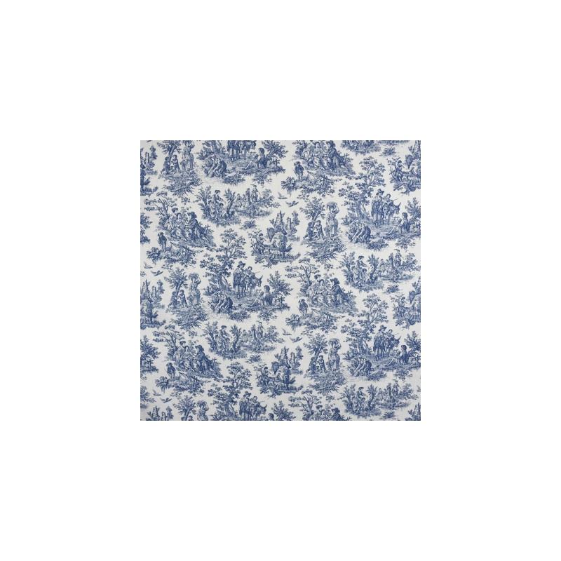 Buy S3130 Indigo Blue Toile Greenhouse Fabric