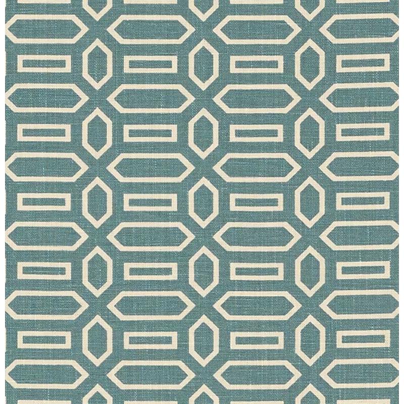 Purchase sample of 176145 Pavillion, Peacock Blue by Schumacher Fabric