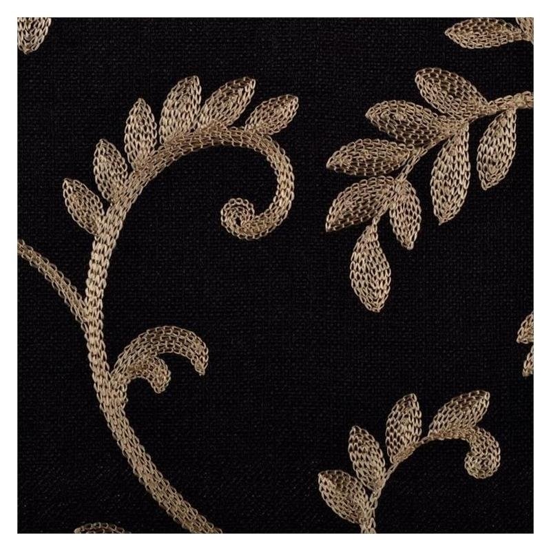 32554-600 Black/Camel - Duralee Fabric
