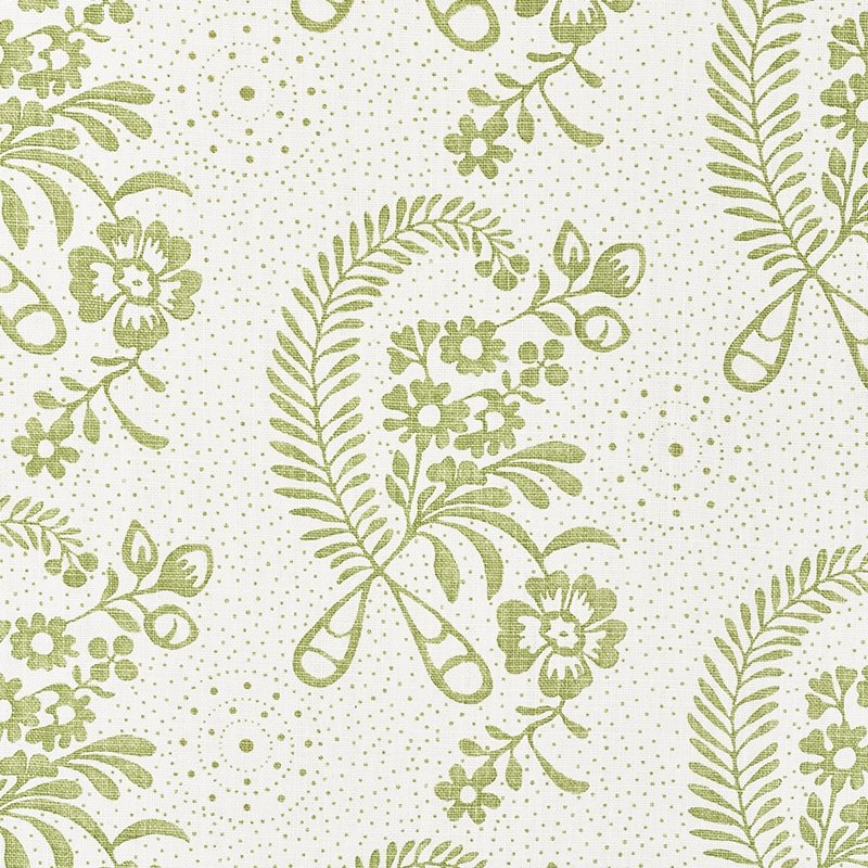 Purchase sample of 177213 Millicent, Leaf by Schumacher Fabric