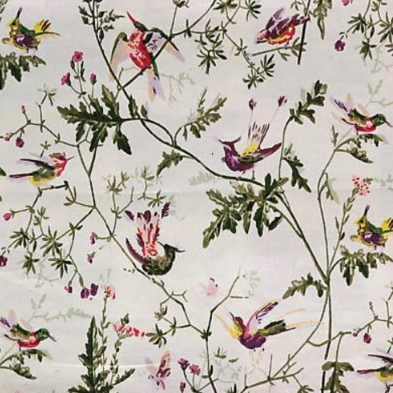 Sample F62-1003 Hummingbirds Cotton Print Lilac by Cole and Son Fabric