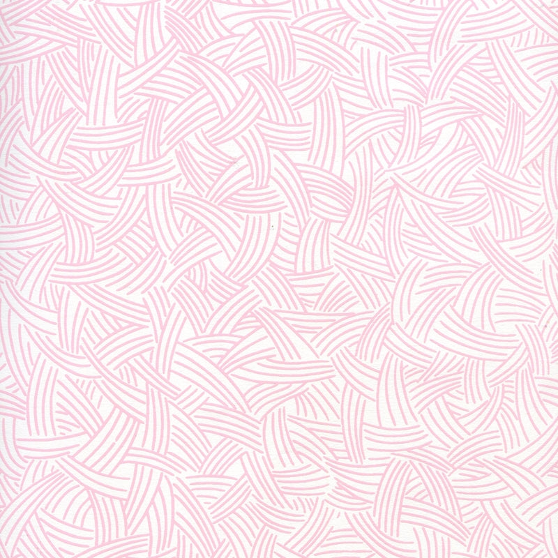 Sample AP404-02 Interweave, Soft Pink on Almost White by Quadrille Wallpaper
