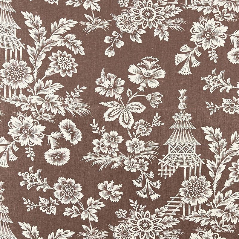 Purchase sample of 175753 Song Garden, Cocoa by Schumacher Fabric