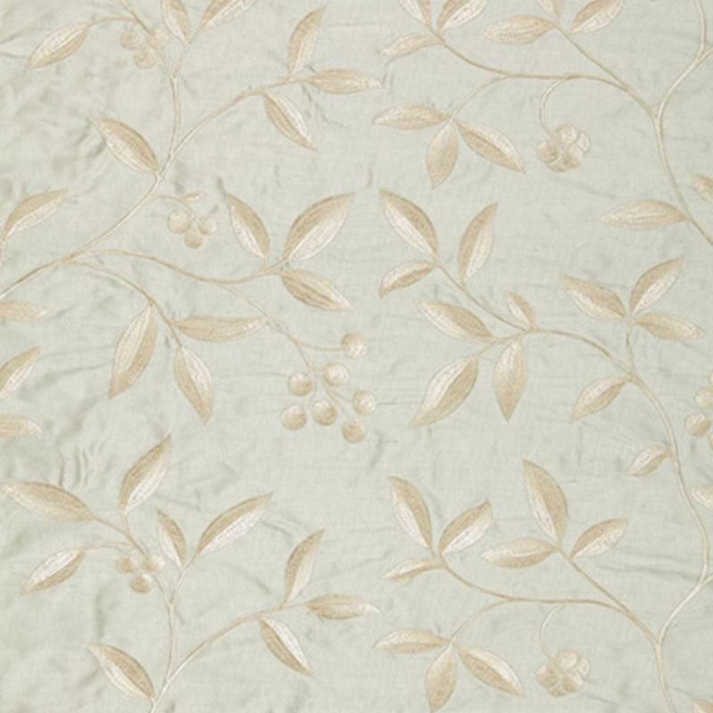 Purchase sample of 64332 Adelaide Embroidery, Ciel by Schumacher Fabric