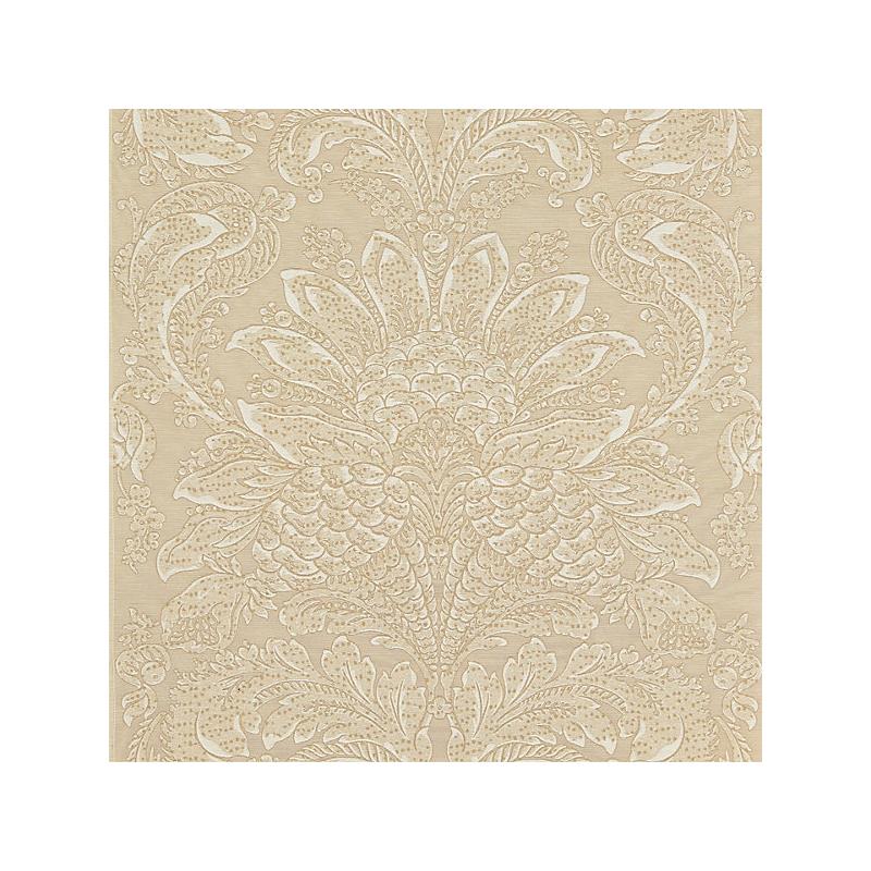 Sample 27081-001 Carlotta Damask, Bisque - Scalamandre Fabric (SC 000127081)