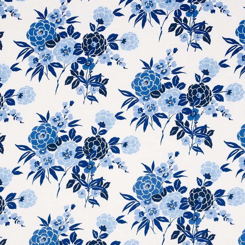 Purchase sample of 180020 Valentina Floral, Blue by Schumacher Fabric