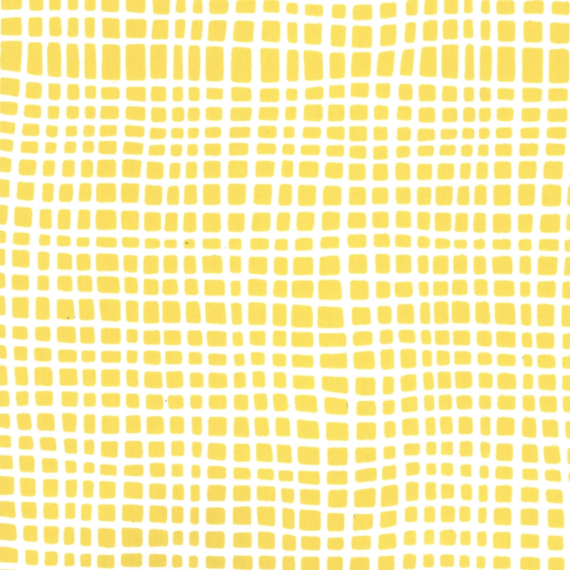 Sample AP403-5 Criss Cross, Yellow on White by Quadrille Wallpaper