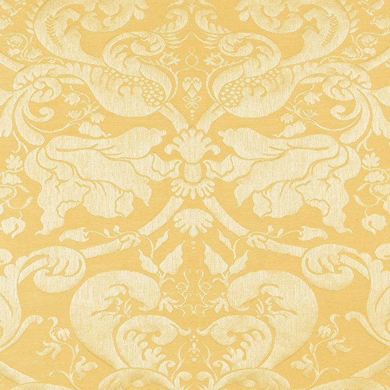 Purchase sample of 22552 Gavotte Brocatelle, Gold by Schumacher Fabric