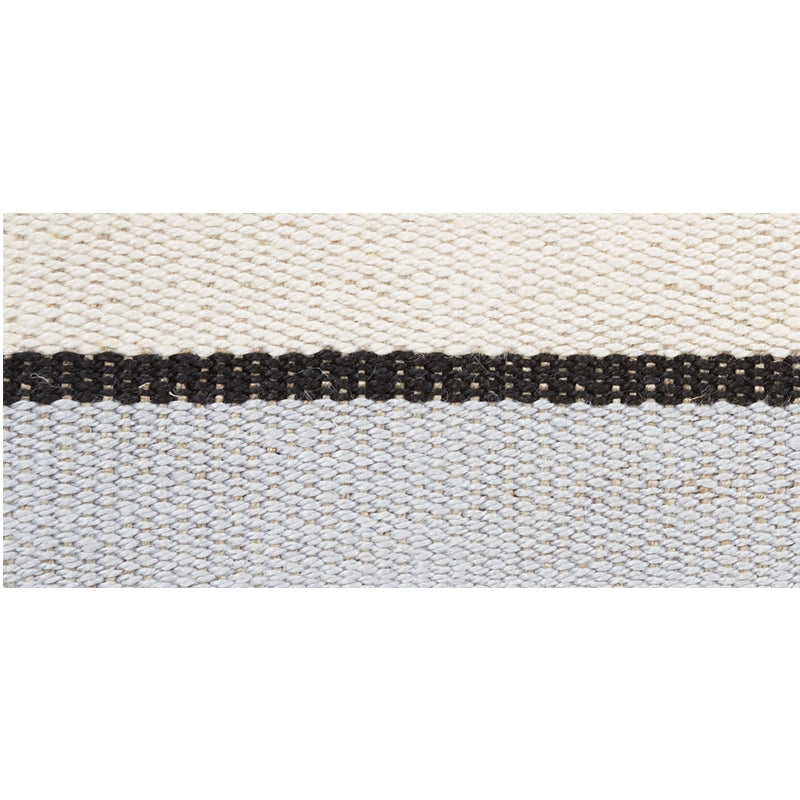 77010 | Ile Saint-Louis Medium Tape, White Black & Silvery Blue - Schumacher Fabric