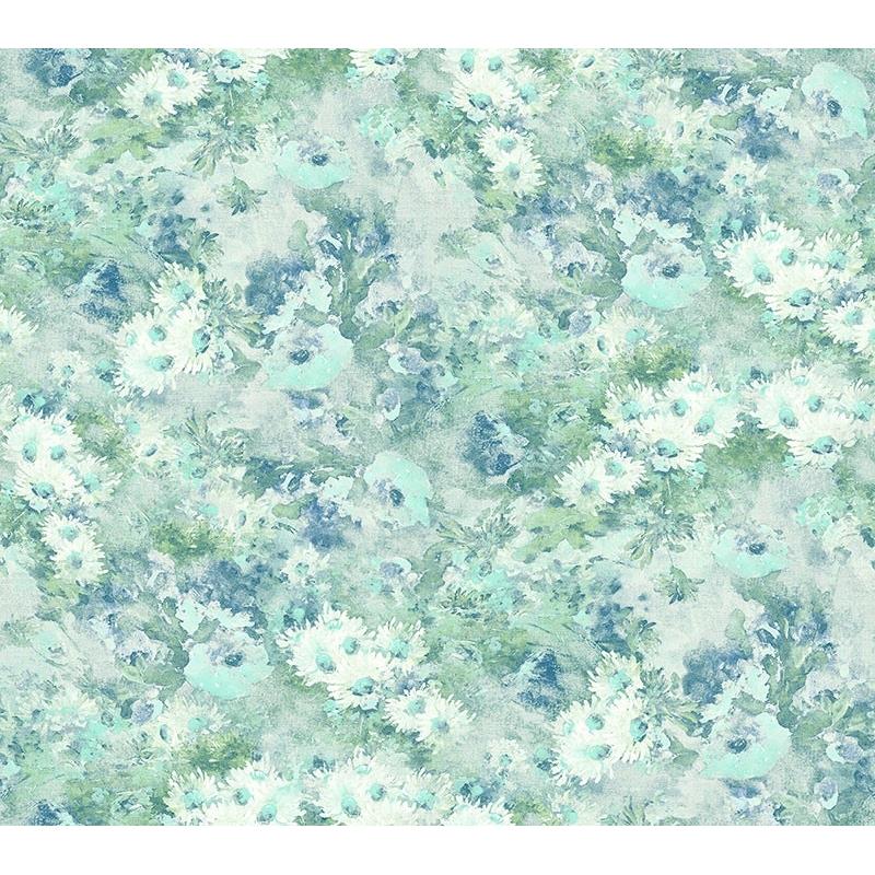Purchase FI71318 French Impressionist Blue Daisy by Seabrook Wallpaper